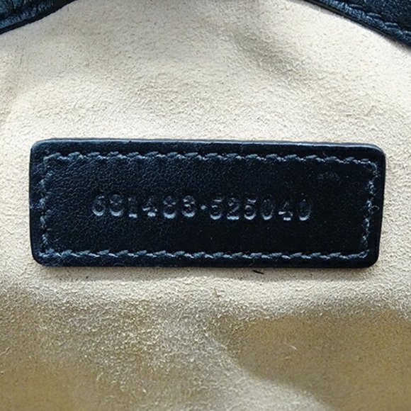 GUCCI Bag Women's Chain Shoulder Tote Leather GG Marmont Black 681483 - Picture 7 of 16